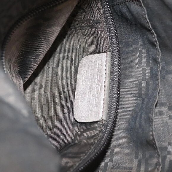 Salvatore Ferragamo Gancini Hand Bag Leather 2way Purple Silver Auth - Picture 14 of 16